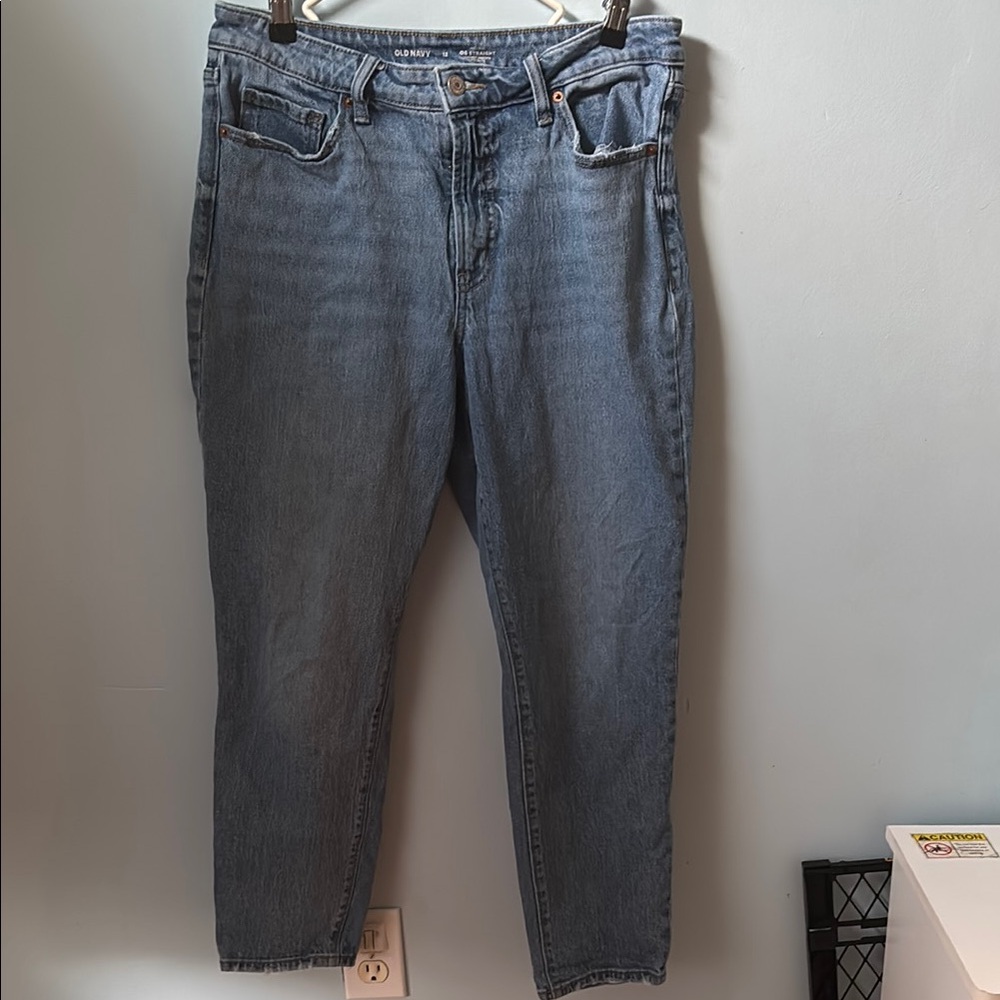 Old Navy Women's Straight Leg Jeans - Light Blue
